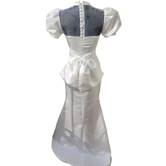 Grace Kelly Style Elegant Classy Wedding Evening Cocktail Couture Runway Dress - Picture 11 of 16